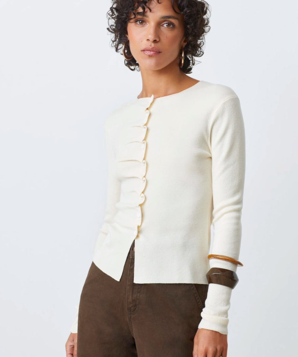 Suncoo Paris Gamira Cardigan Offwhite - Bilde 2
