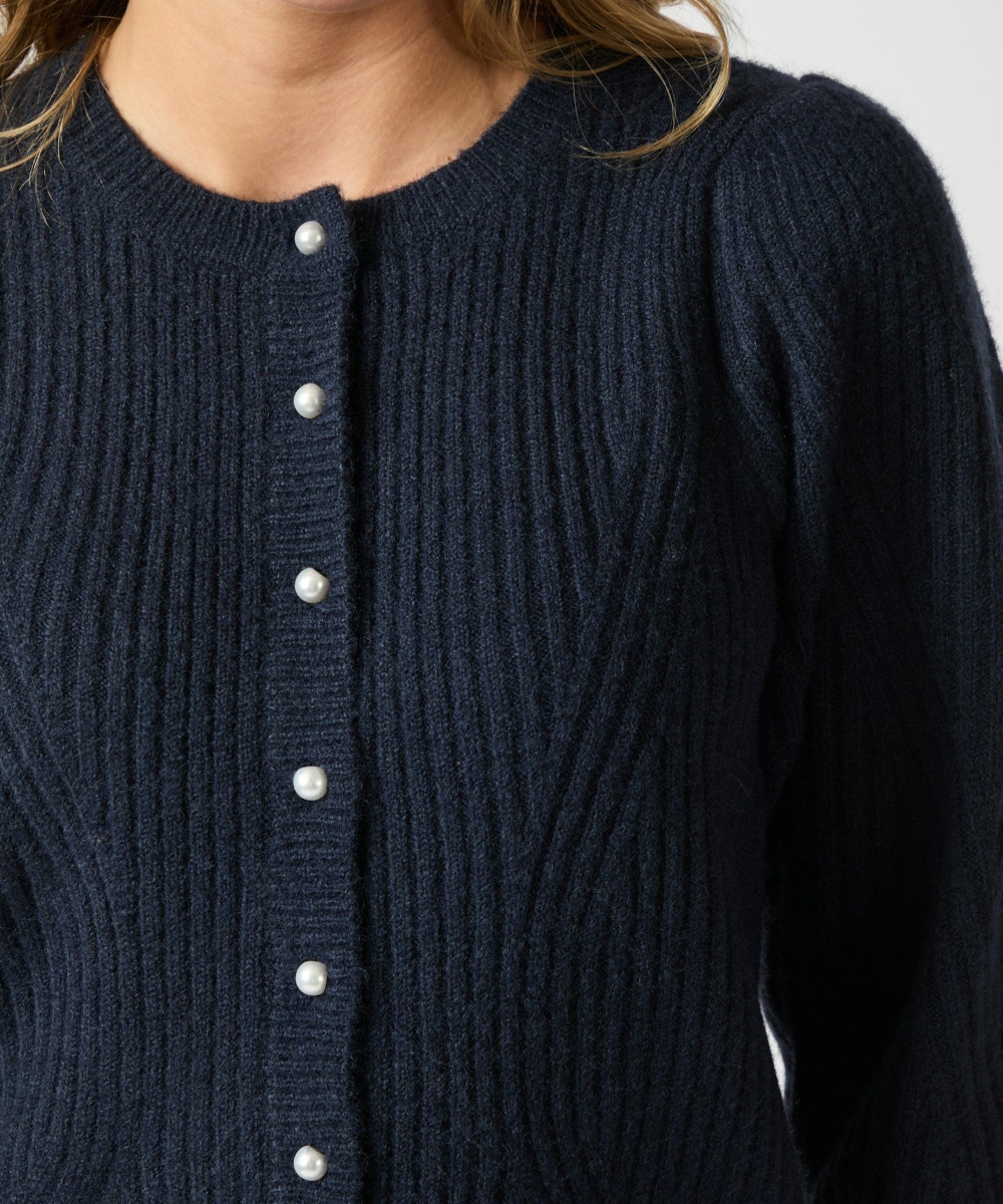 Neo Noir Puli Knit Cardigan Navy - Bilde 3