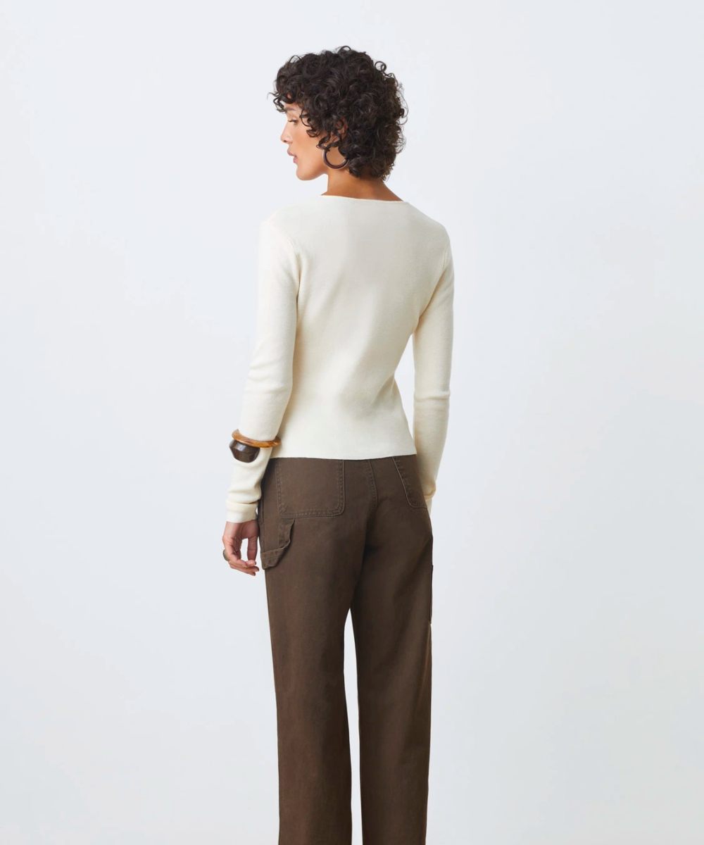 Suncoo Paris Gamira Cardigan Offwhite - Bilde 3