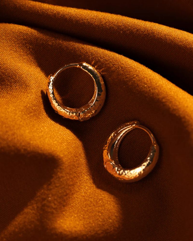 ORELIA Molten Tapered Hoops Gull