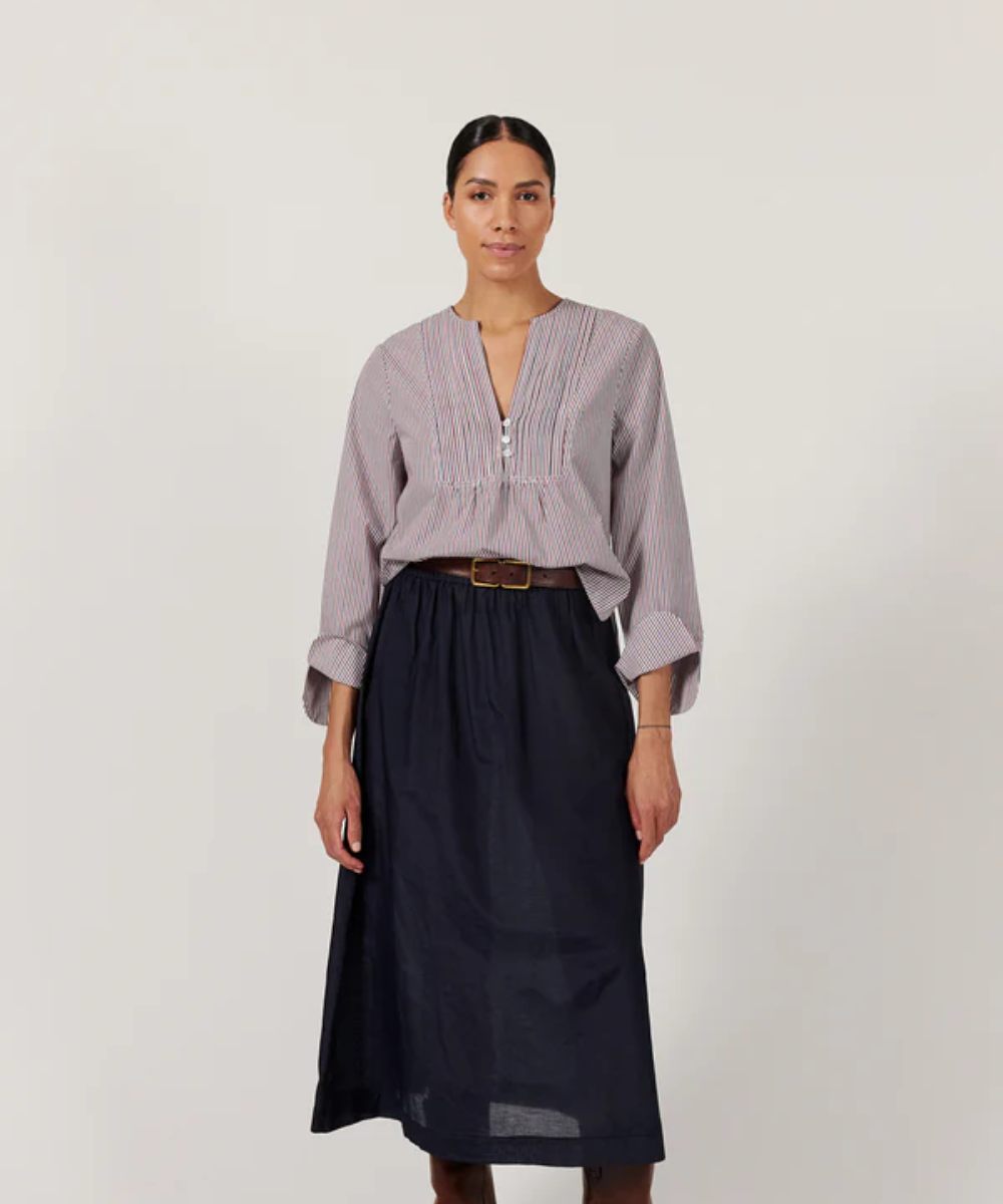 Six Ames Birger Stripe Bluse Tricolor