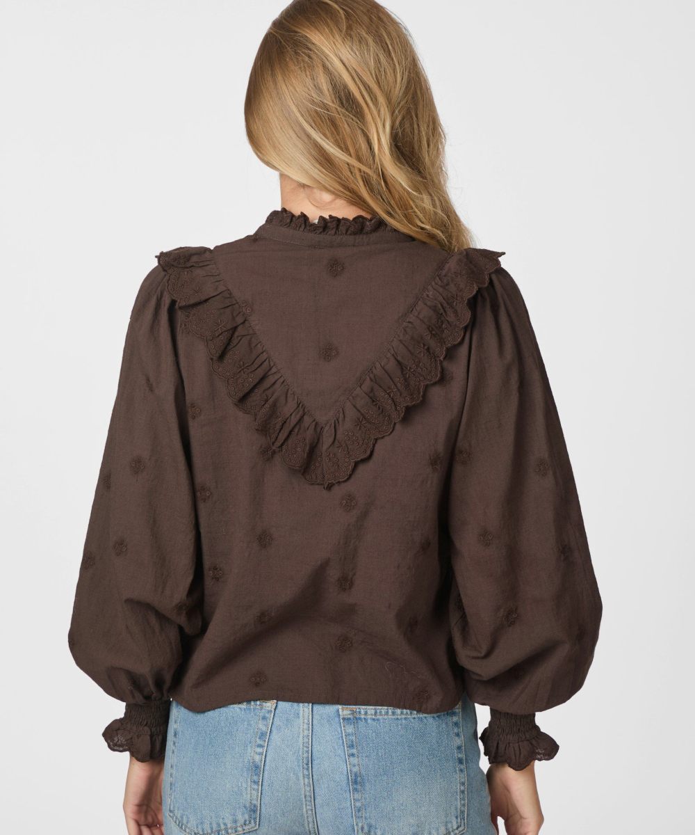 Neo Noir Degas Bluse Mørk Brun - Bilde 2