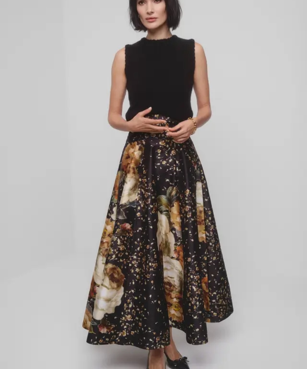 by TiMo Taffeta Maxi Skjørt Dark Rose - Bilde 2