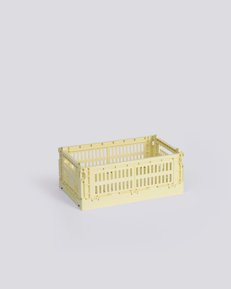 HAY Colour Crate S Stablekasse Light Yellow