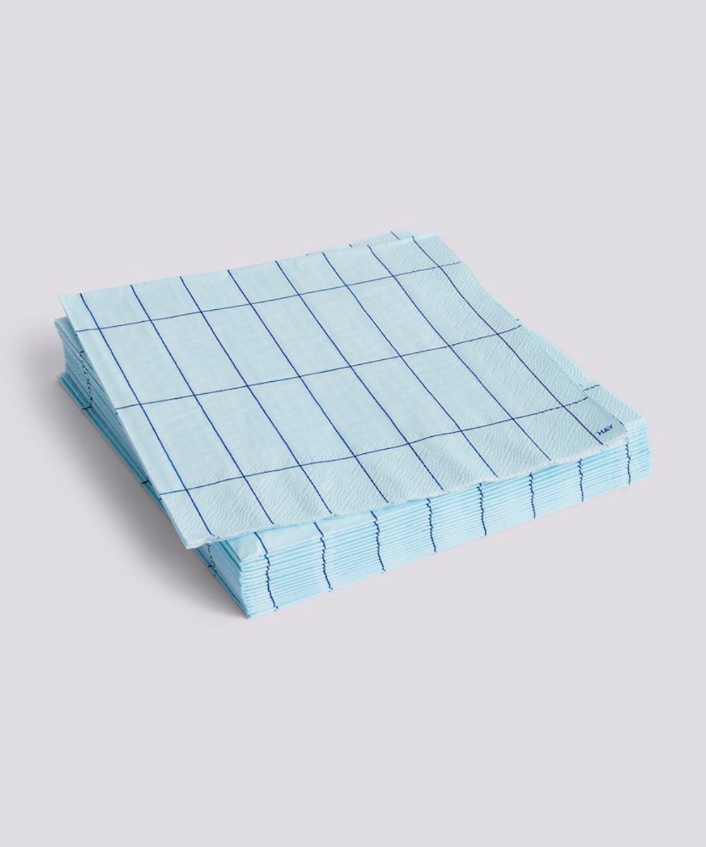 HAY Pattern Servietter Middag Light Blue & Blue Grid