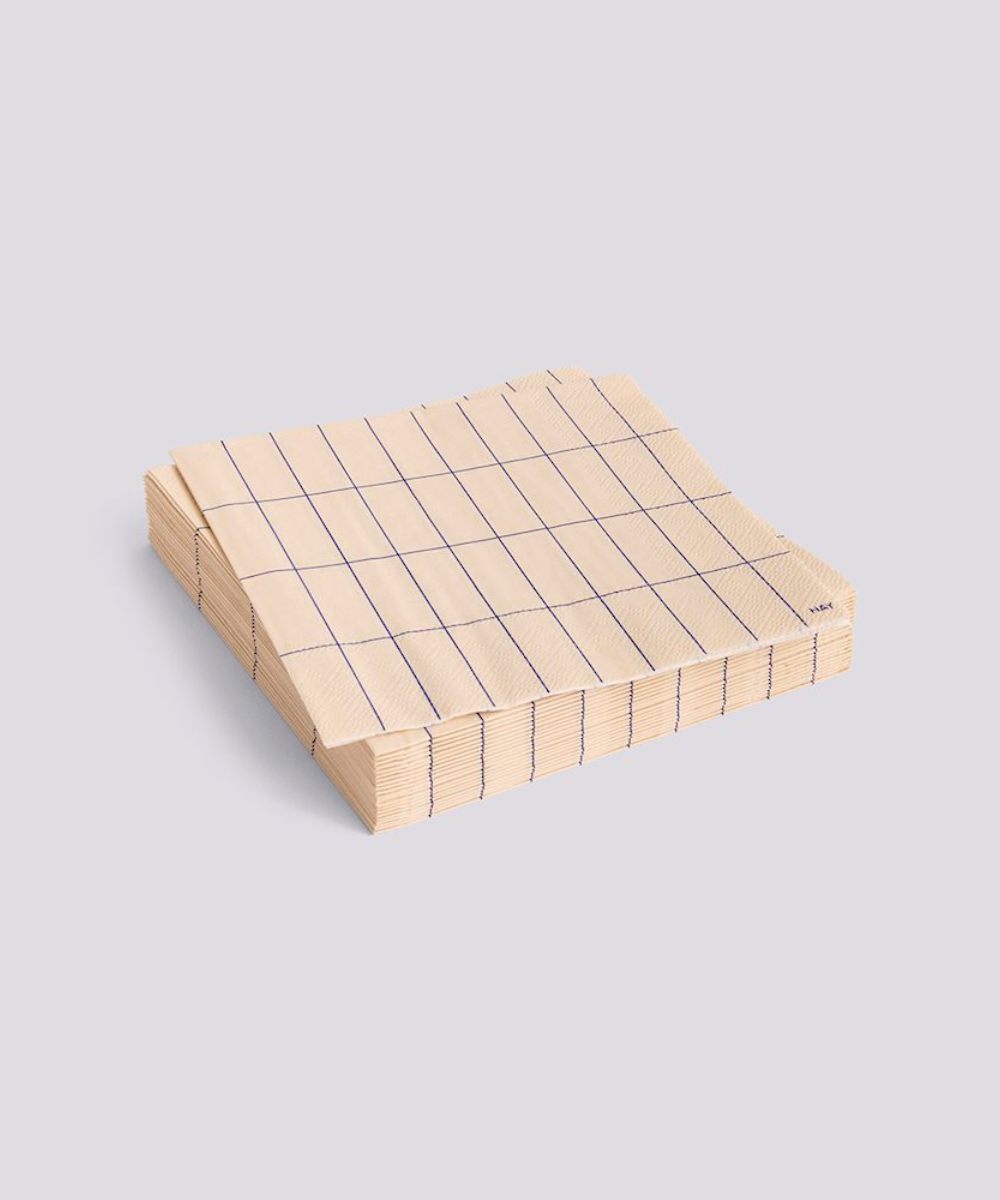 HAY Pattern Servietter Lunsj Offwhite & Blue Grid