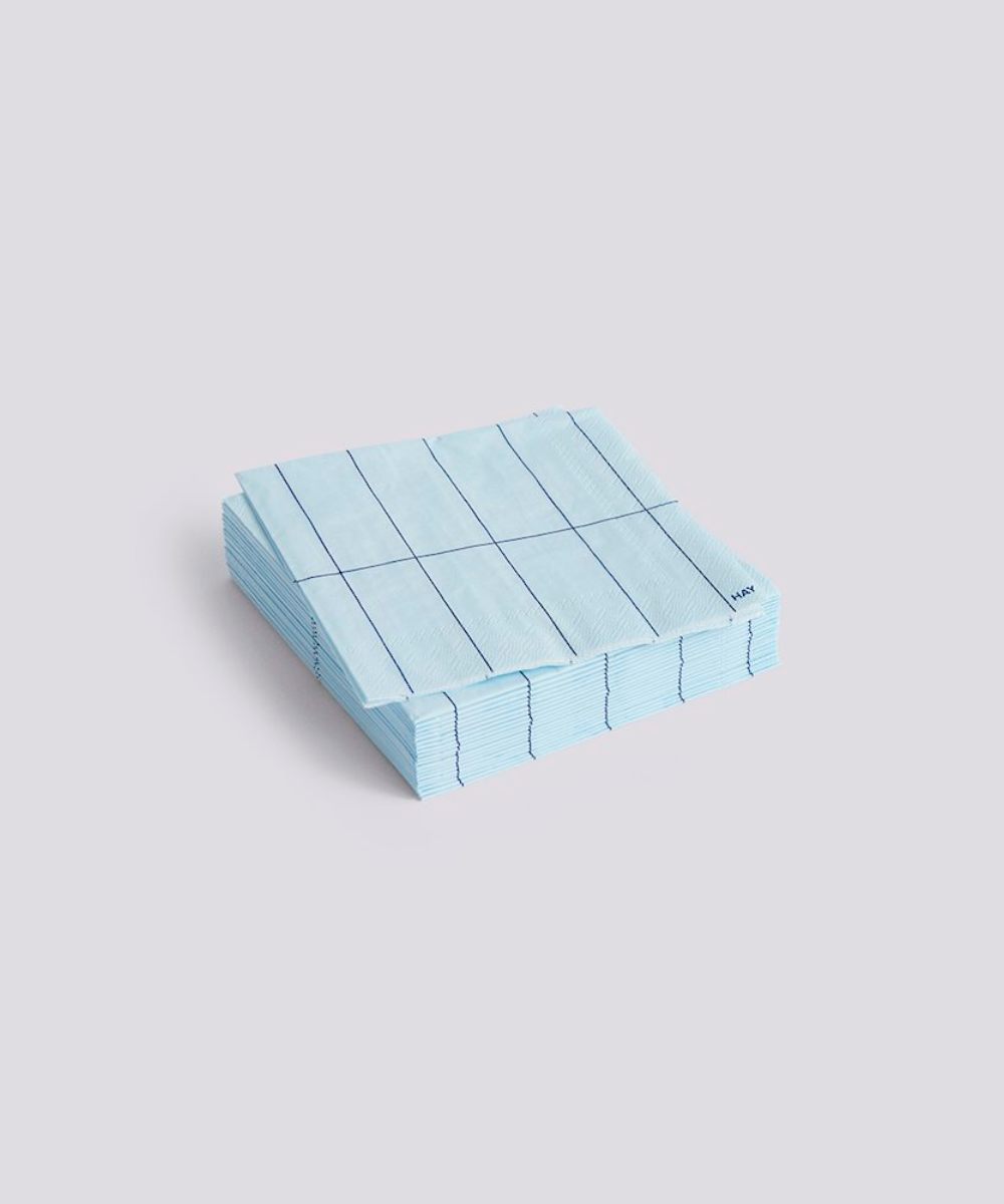 HAY Pattern Servietter Coctail Light Blue & Blue Grid