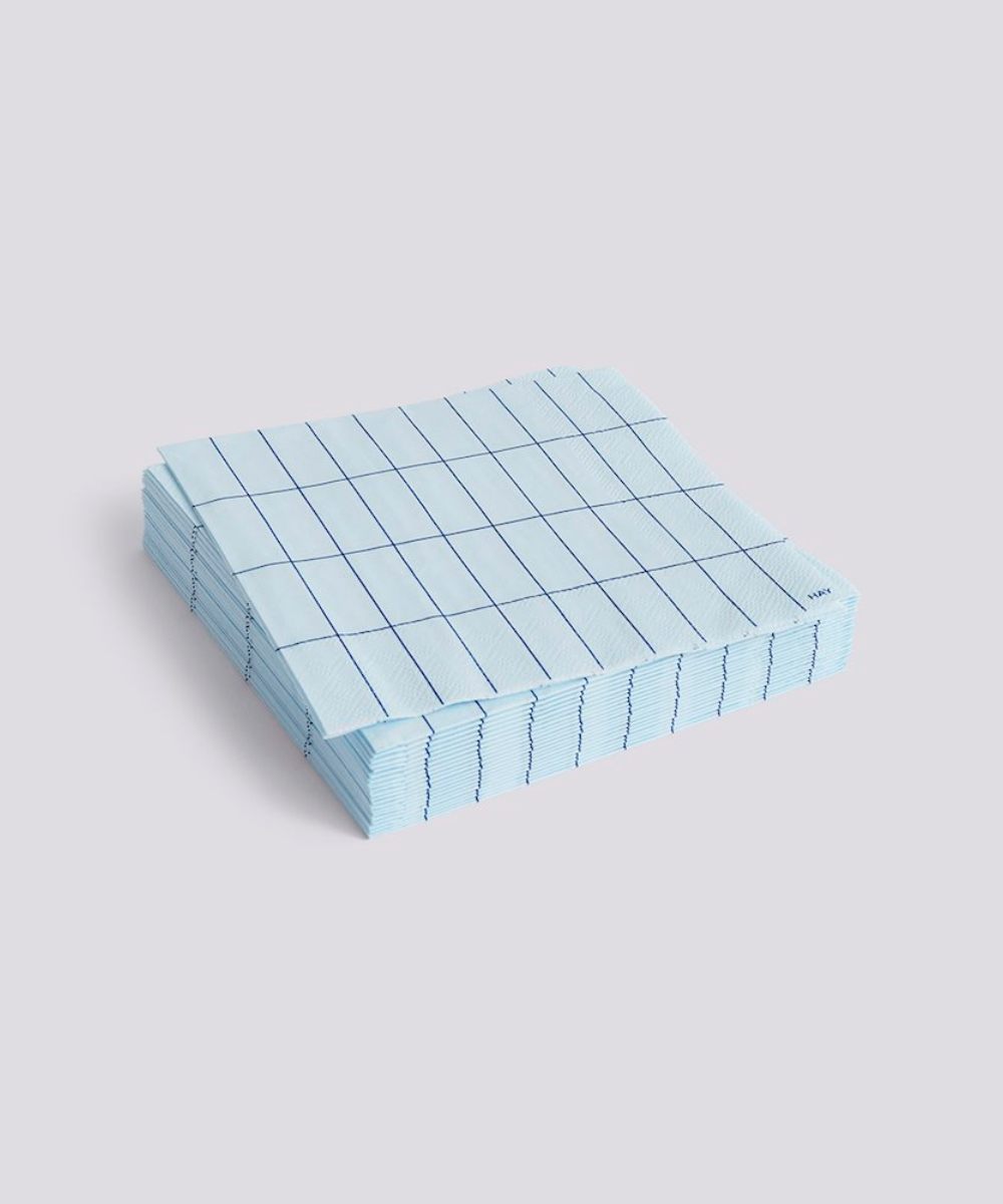 HAY Pattern Servietter Lunsj Light Blue & Blue Grid