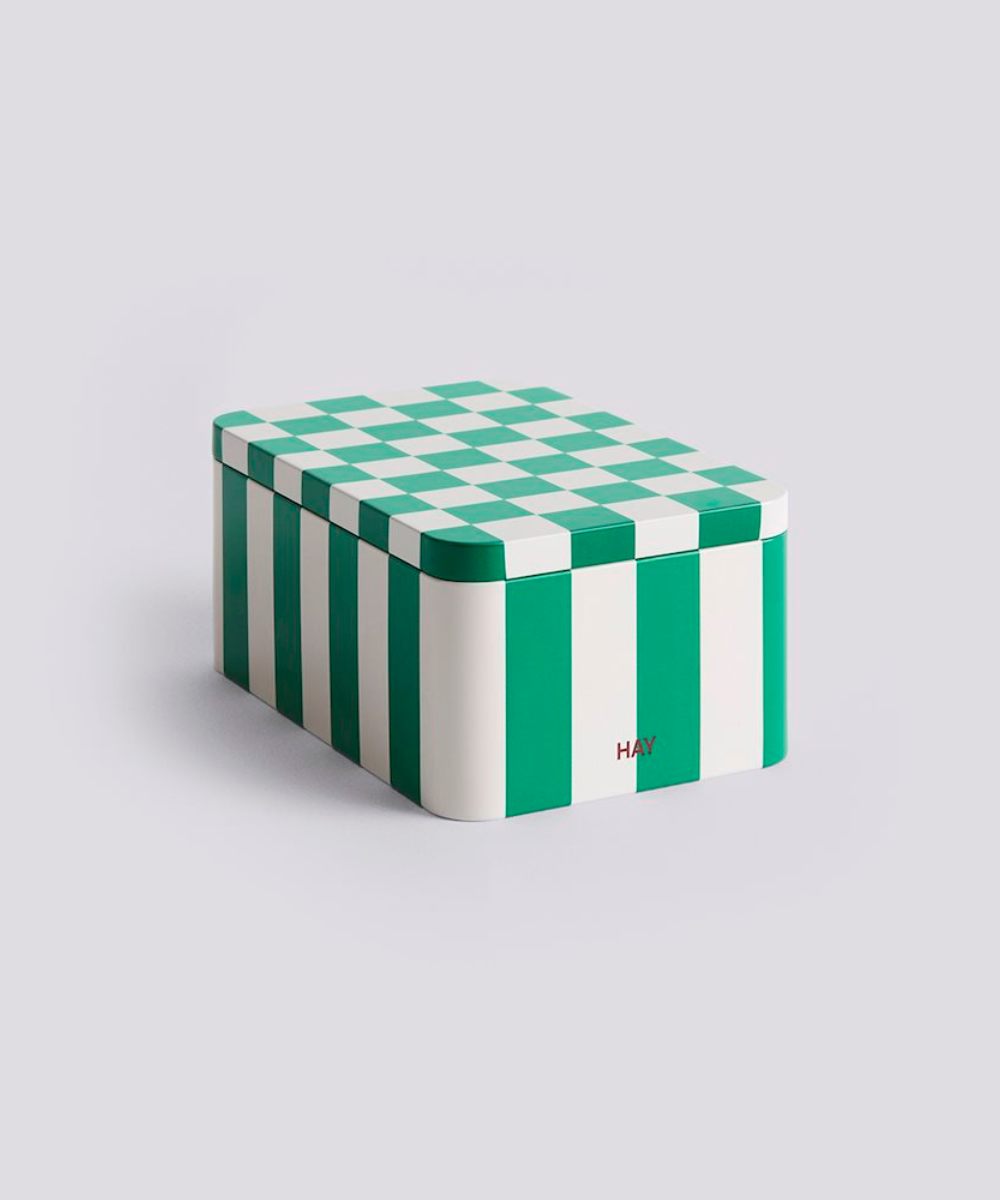 HAY Tin Container SMALL Green Offwhite