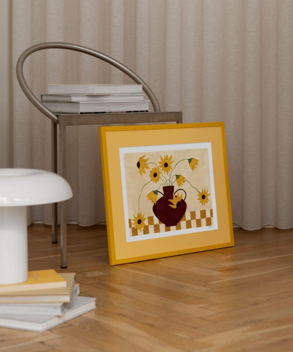 The Poster Club Sunflowers In Burgundy Vase Plakat 40x50