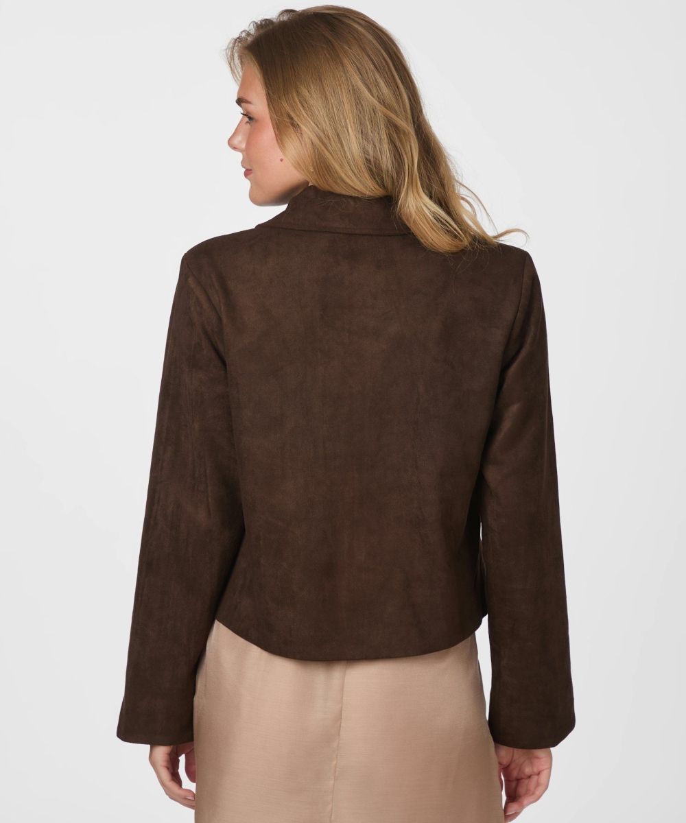 Neo Noir Nilo Faux Suede Jakke Dark Brown - Bilde 2