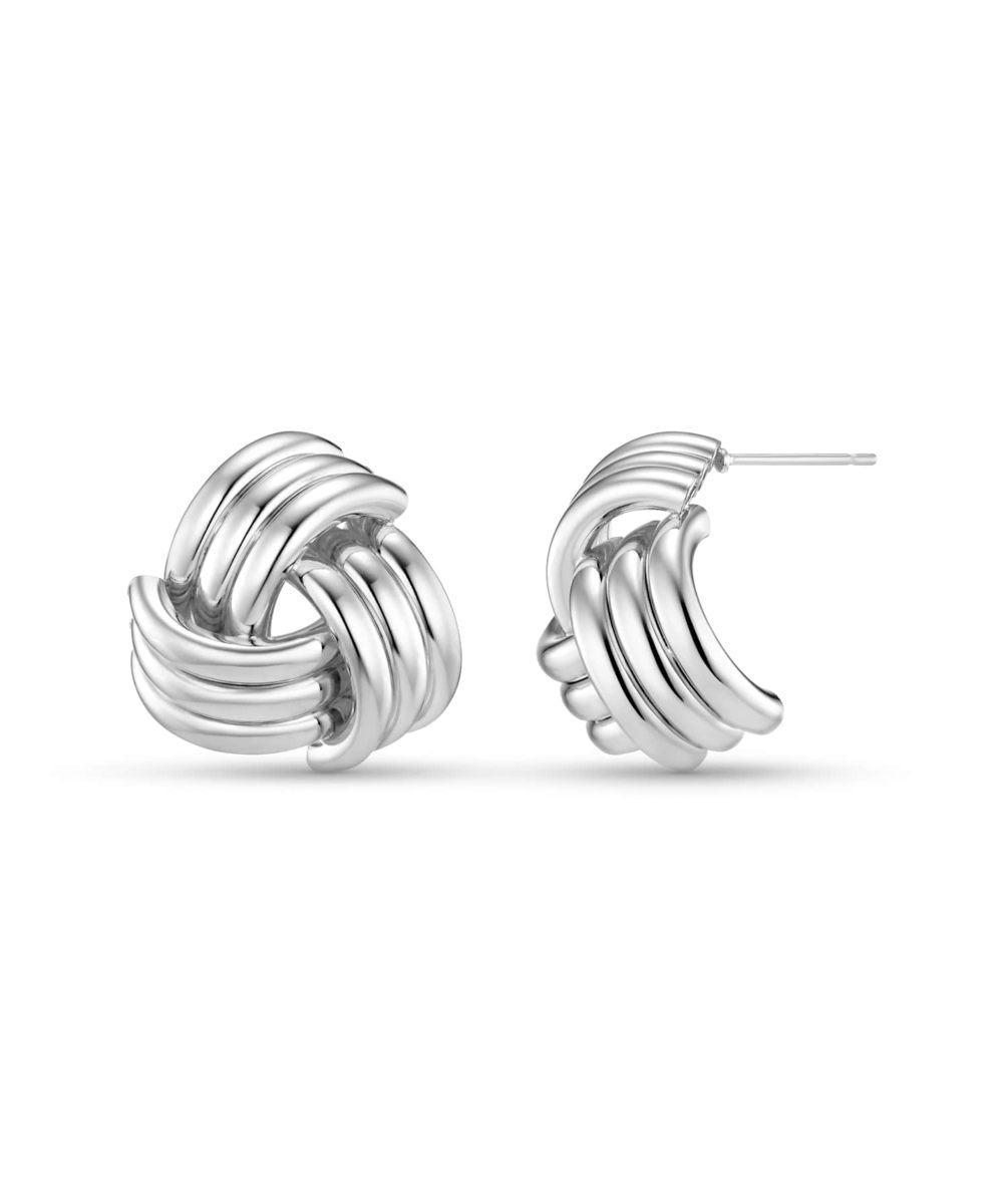 ORELIA Interlocking Statement Stud Øredobber Sølv
