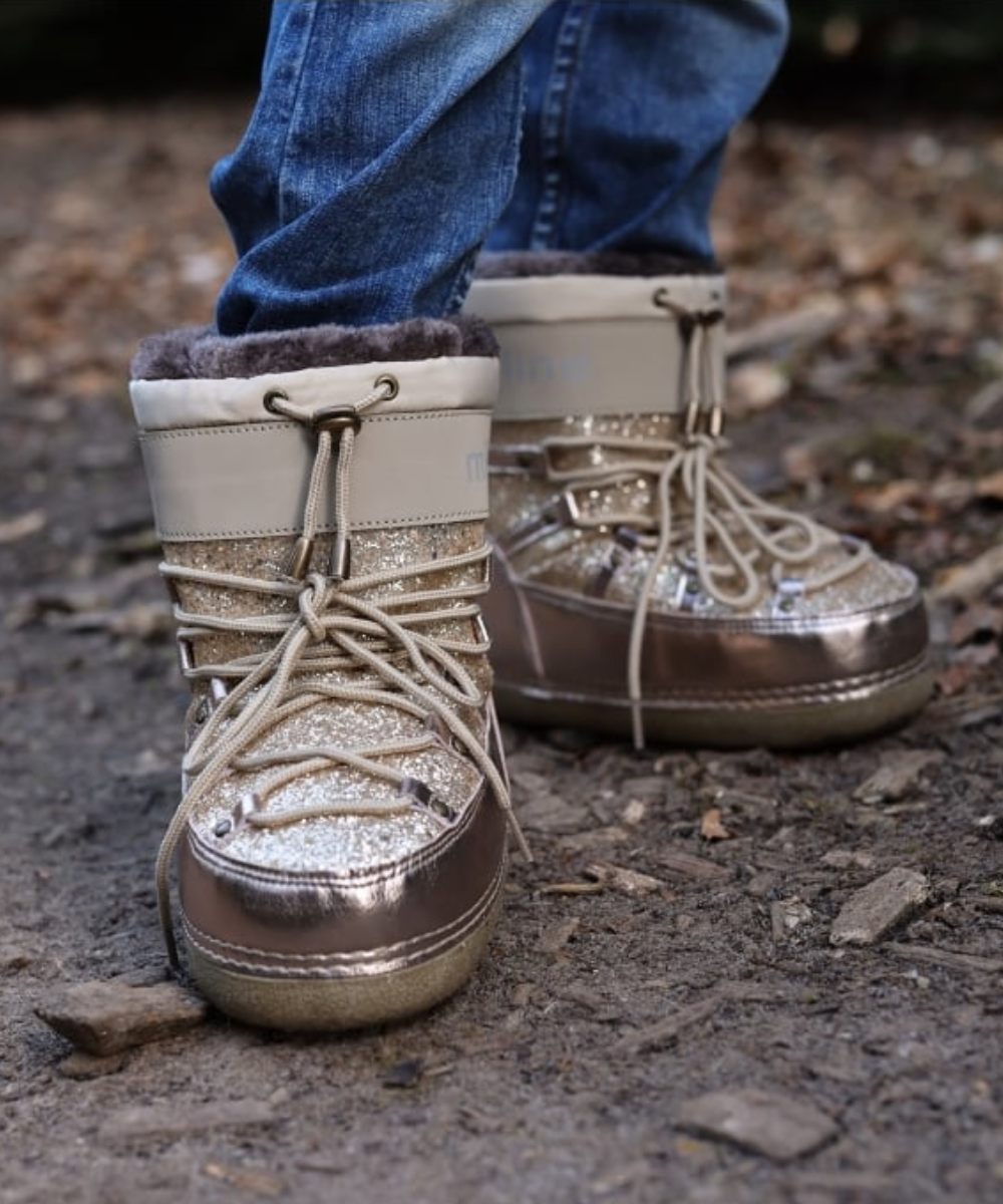 mikk-line Snow Boot Sko Champagne Glitter