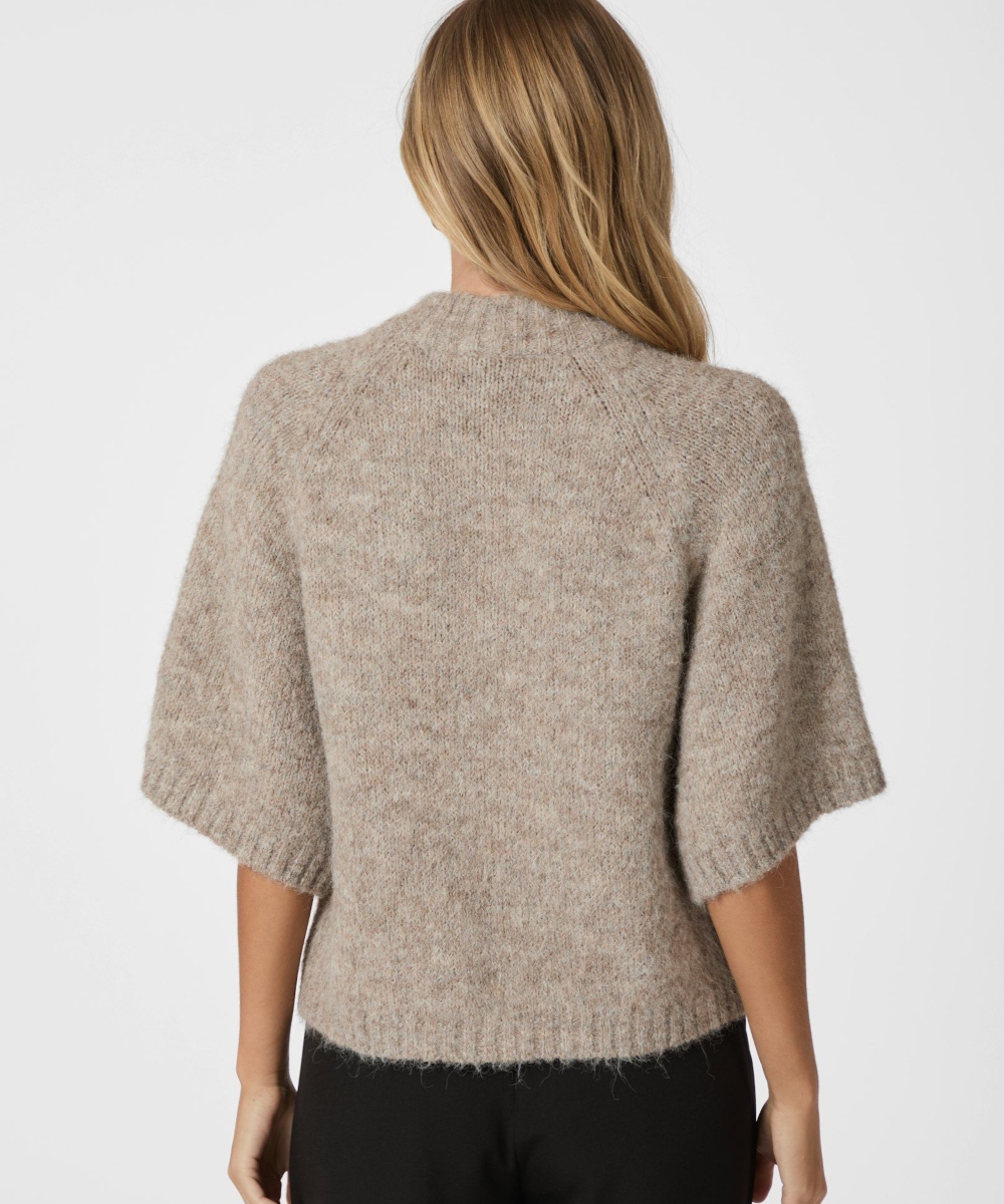 Neo Noir Benuta Fluffy Knit Cardigan Beige Melange - Bilde 3
