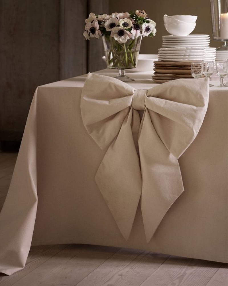 Tine K Home Christmas Bow XL Natur 60x40