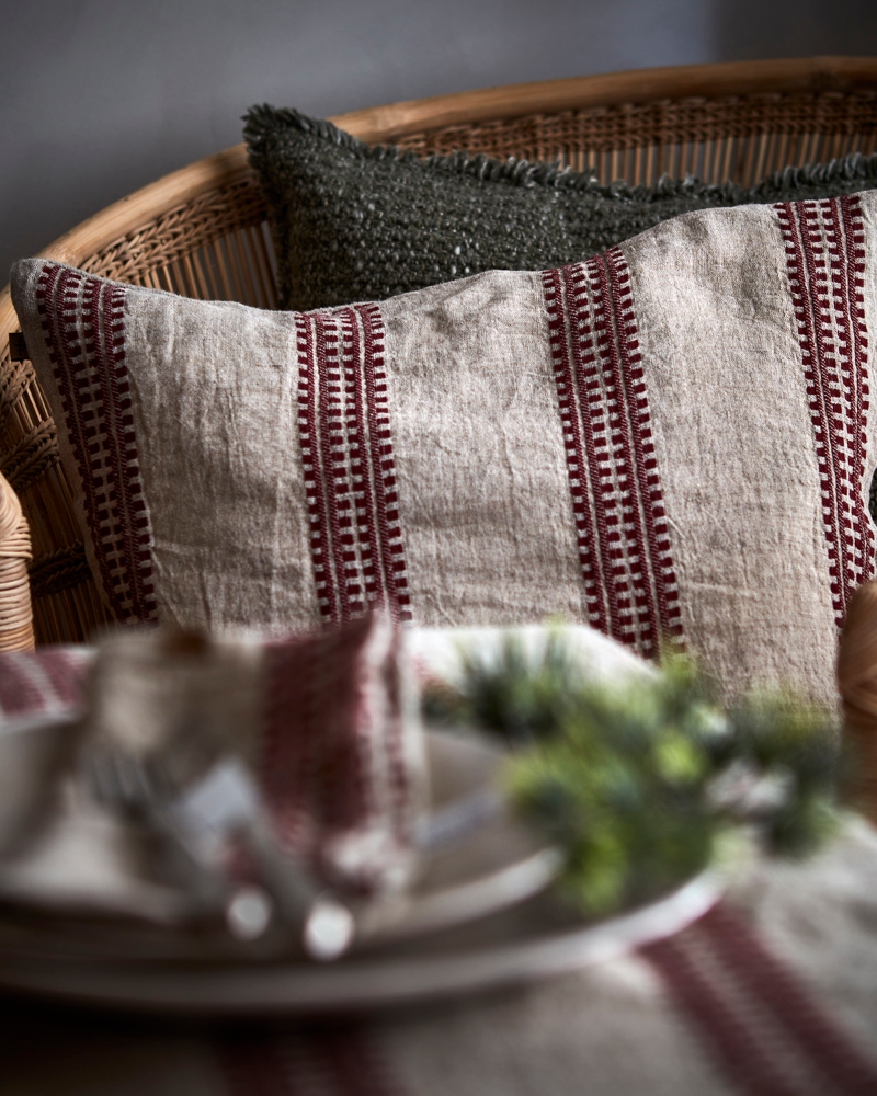 Affari Noel Pute Natur Striper 50x50