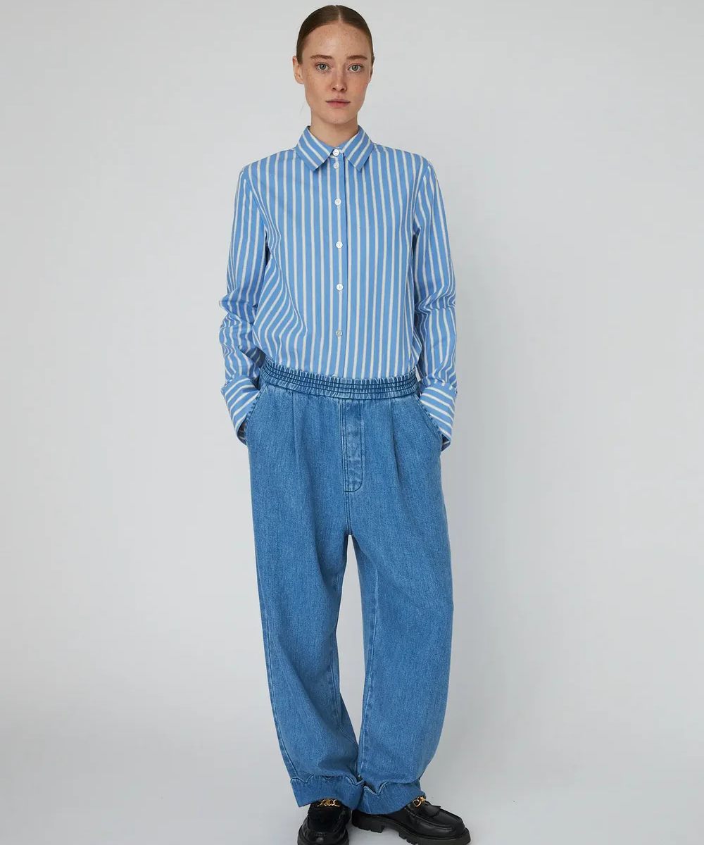 Stella Nova Washed Low Waist Bukse Blå