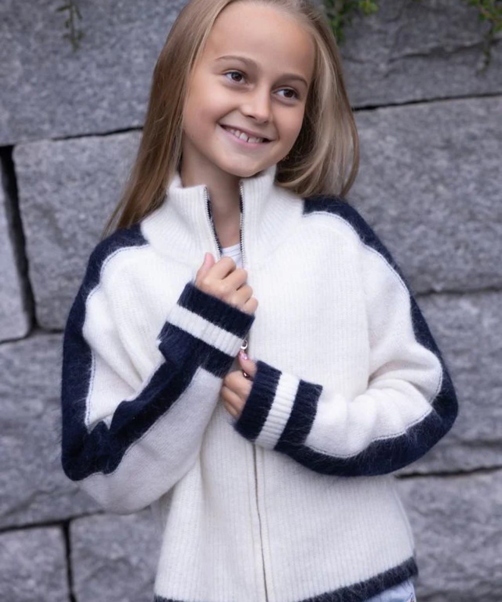 Vilje & Ve Lyra Strikket Genser OffWhite Navy