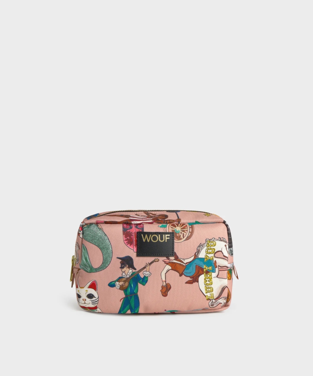 WOUF Circus Toiletry Bag Vintage Pink