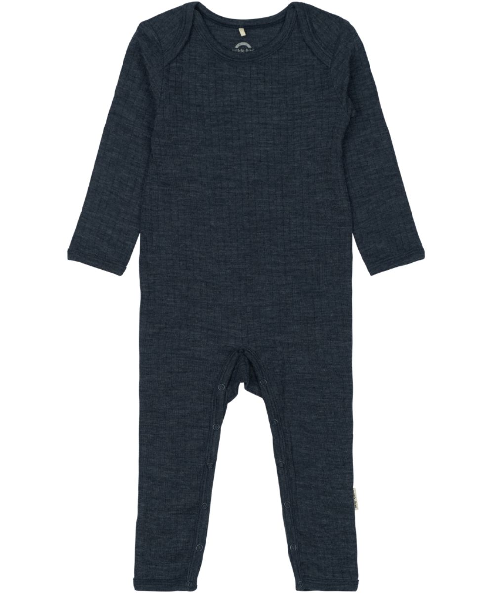 mikk-line Merinoull Heldress Melange Blue Nights - Bilde 2