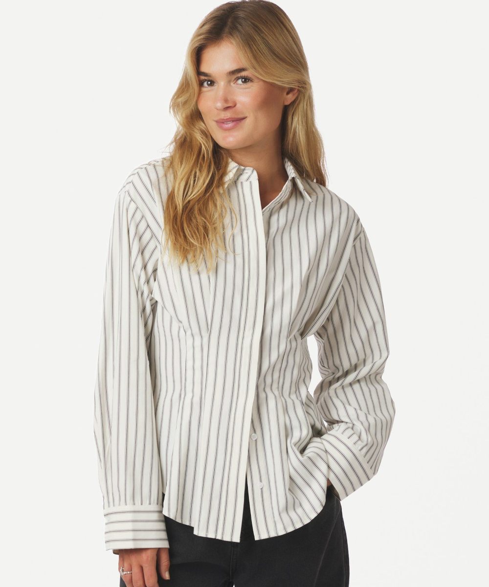 Neo Noir Lytra Stripe Skjorte Black Striped