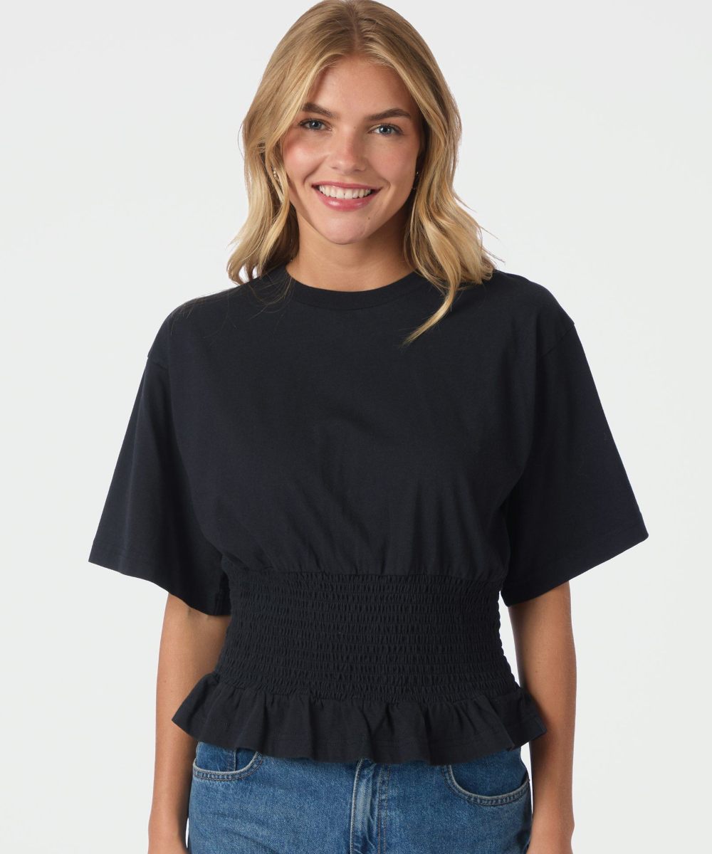 Neo Noir Dray Boxy Smock Tee Navy
