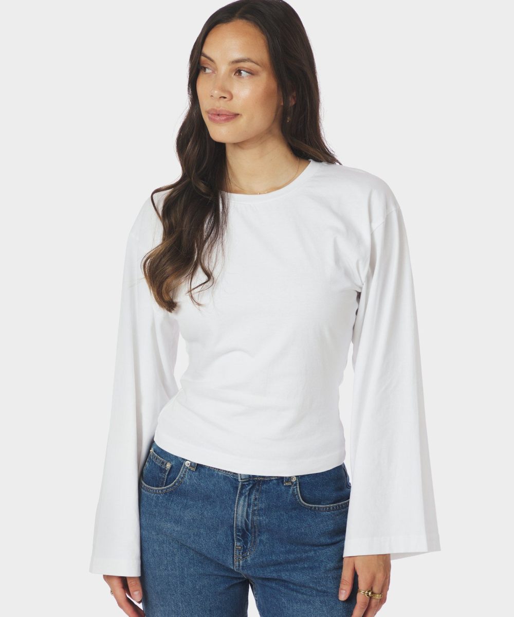 Neo Noir Paska Boxy Long Tee Hvit