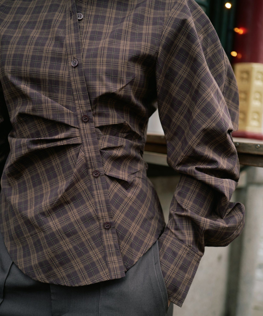 Neo Noir Neoella Check Skjorte Dark Brown - Bilde 2