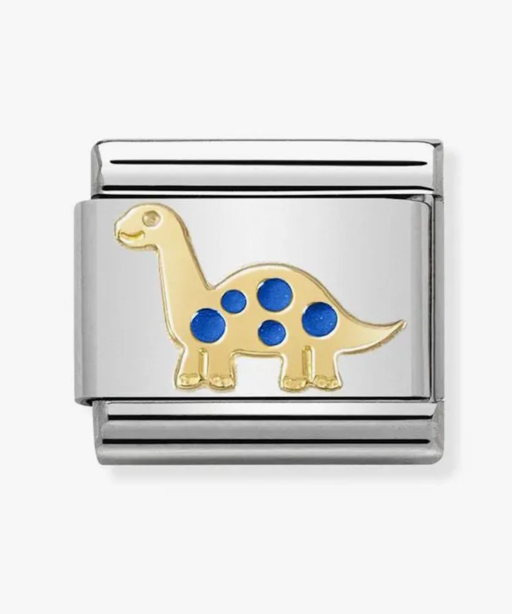 NOMINATION Dyr Links Dinosaur Brontosaurus Gull Blå