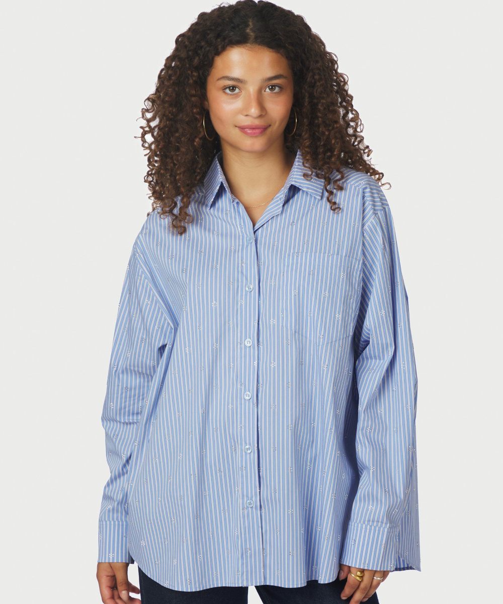 Neo Noir Dalma Decoration Skjorte Light Blue