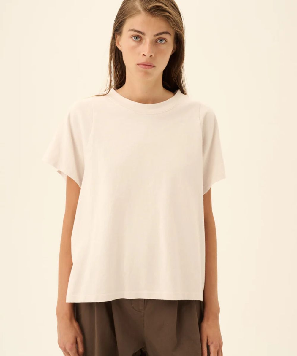 Rue de Tokyo Tora Light GMTD Jersey T-skjorte Parchment White
