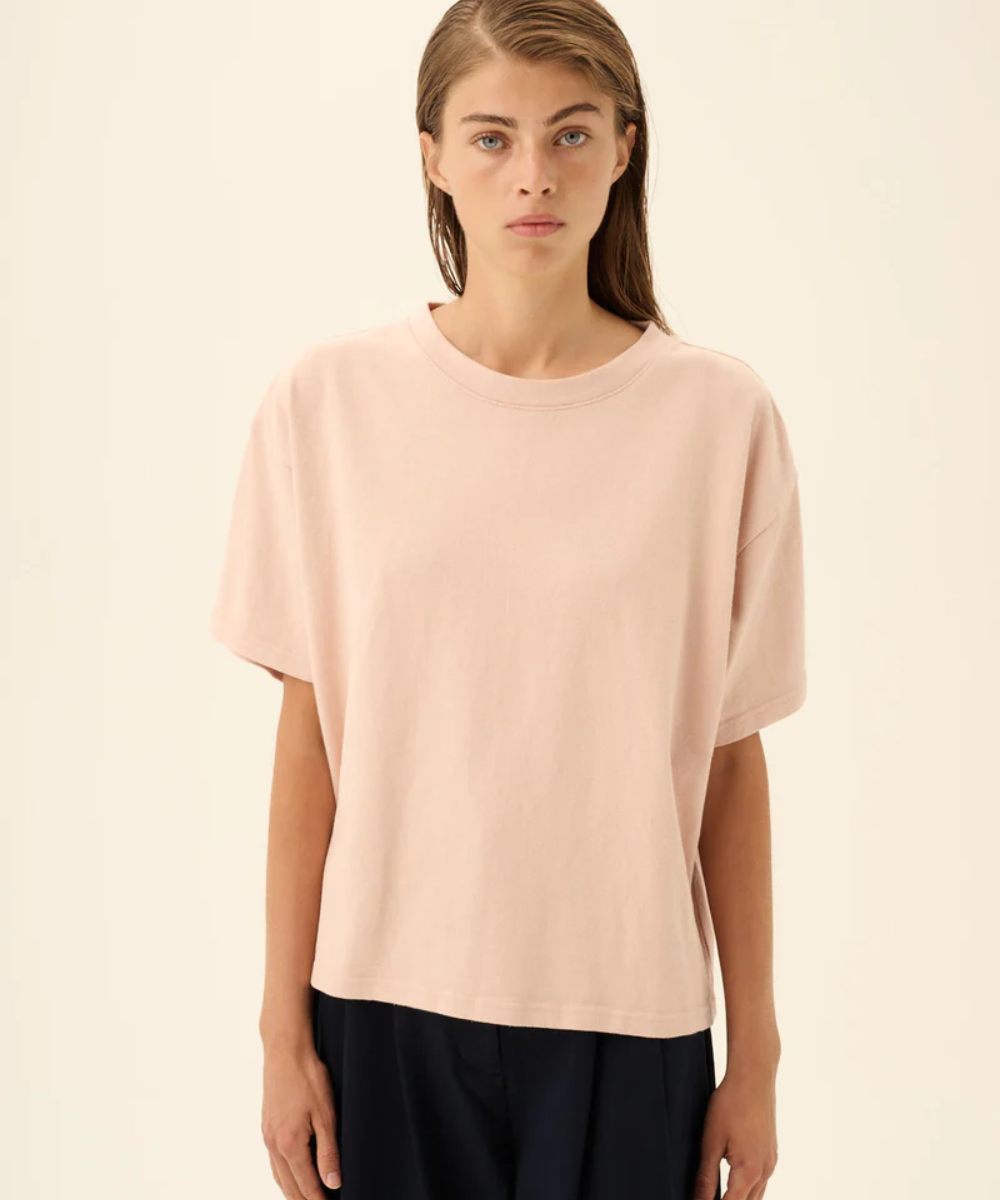 Rue de Tokyo Tora Light GMTD Jersey T-skjorte Beige Rose