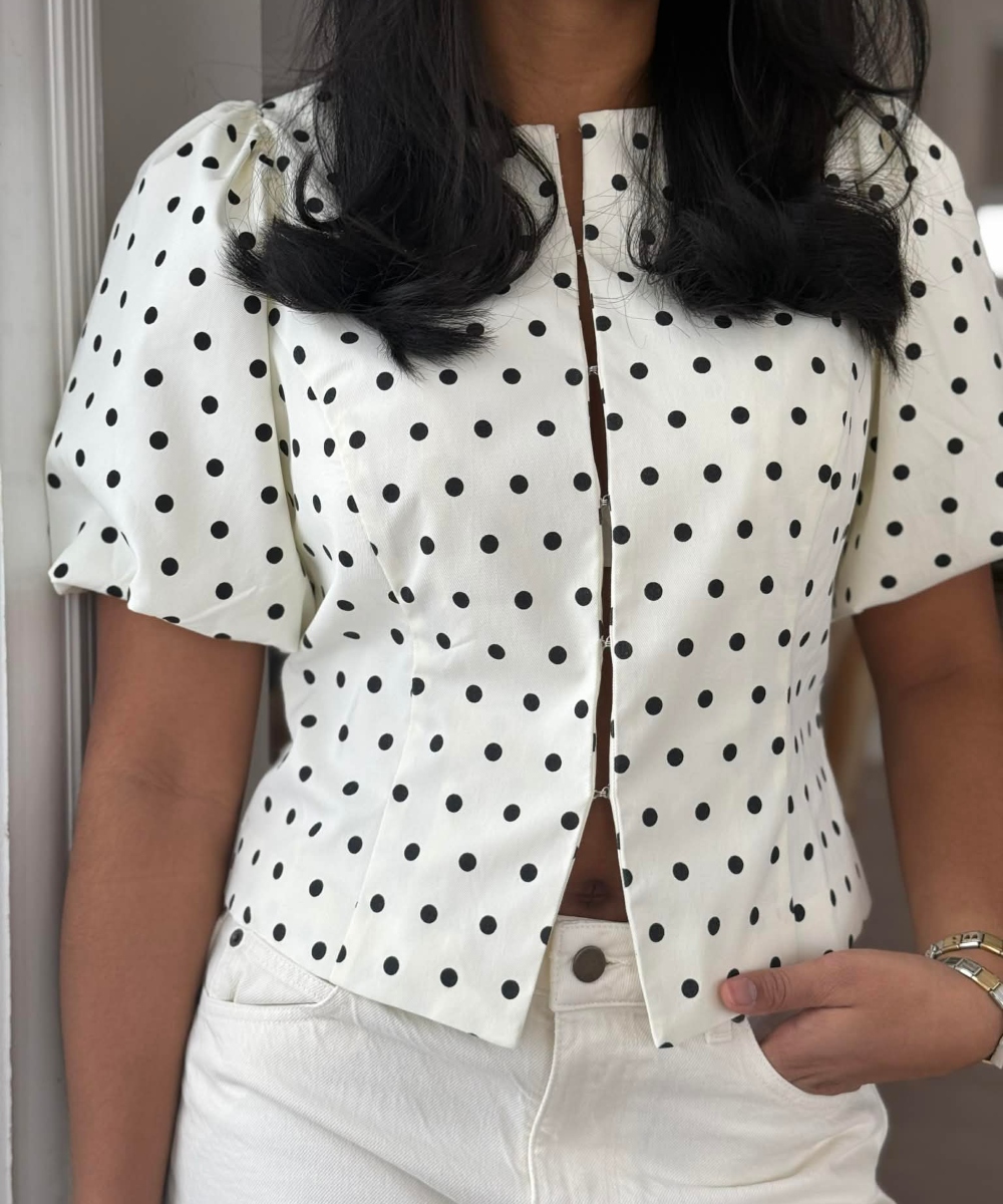 Neo Noir Anela Dot Bluse Offwhite