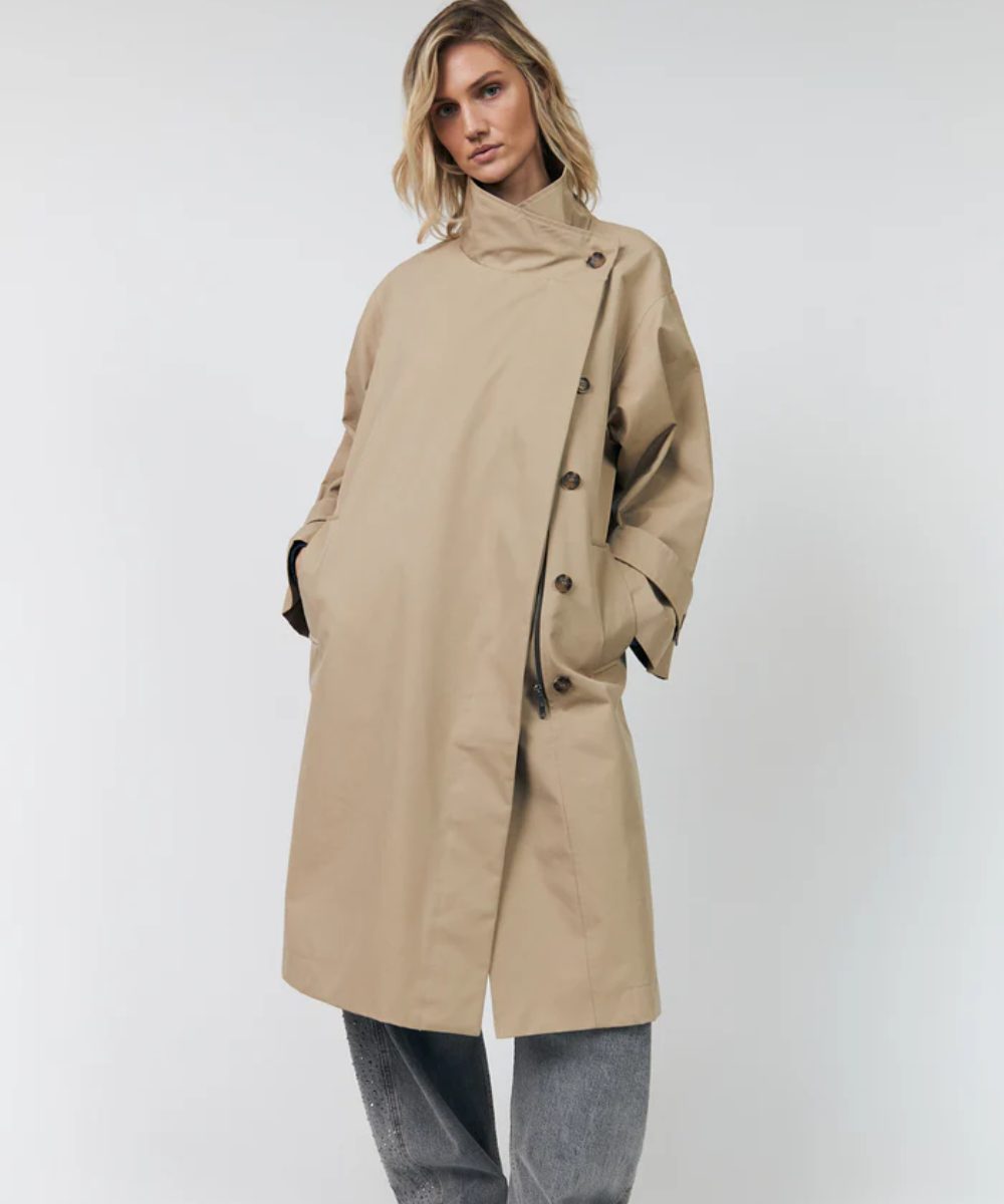 Lollys Laundry Russi Long Kåpe Beige - Bilde 3