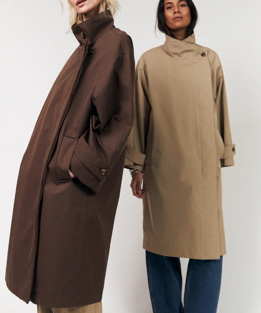 Lollys Laundry Russi Long Kåpe Dark Mocca - Bilde 4