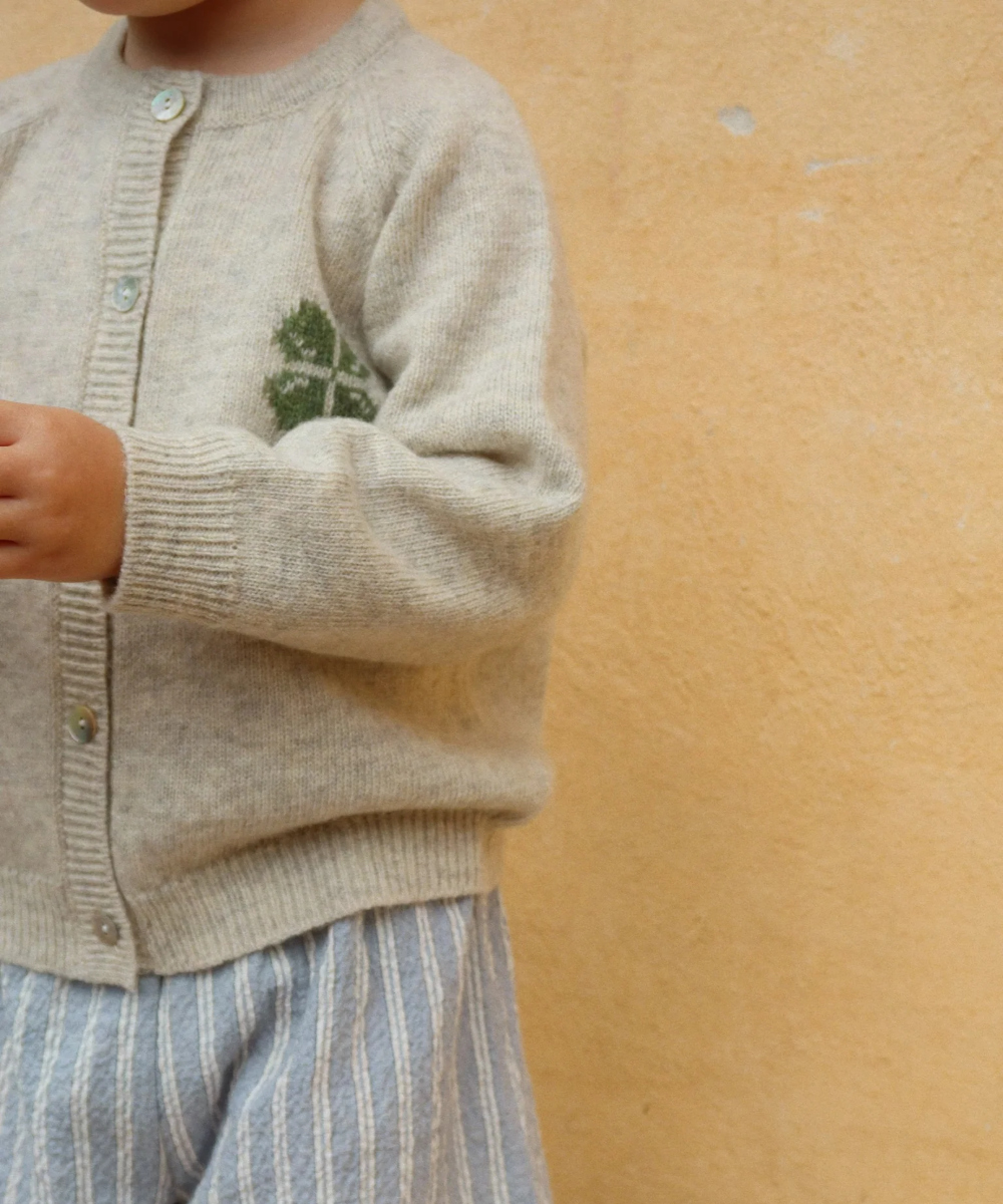 Konges Sløjd Billi Knit Cardigan Offwhite Melange Kløver