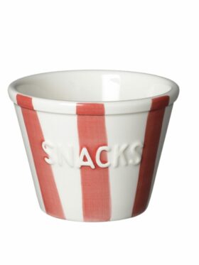 Bruka Design Snacks Skål Røde Hvite Striper