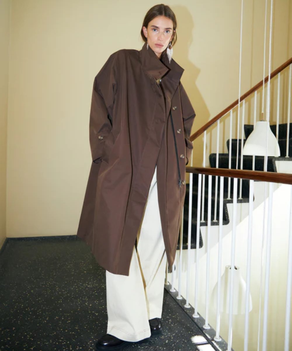 Lollys Laundry Russi Long Kåpe Dark Mocca