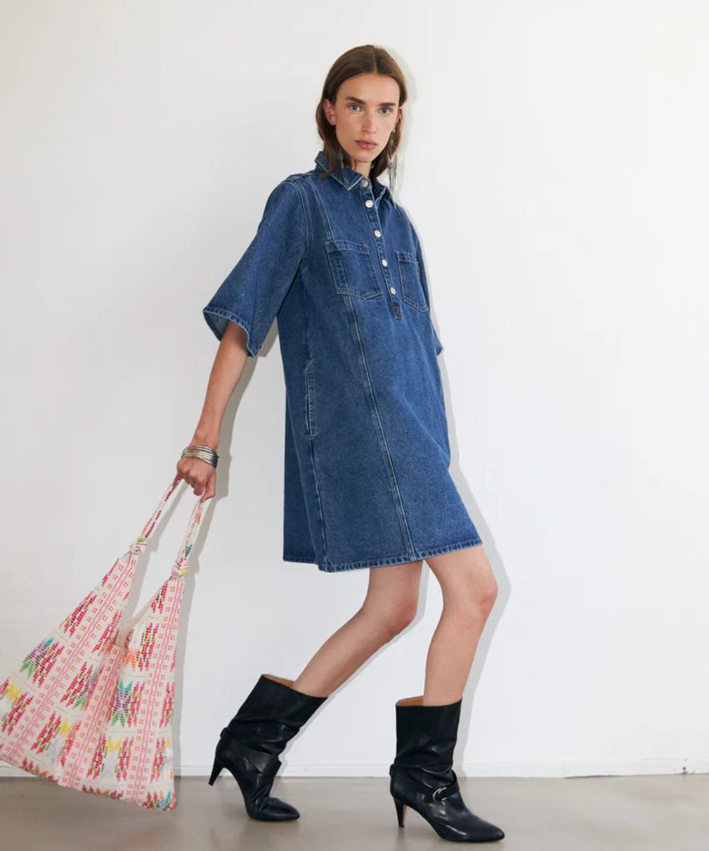 Lollys Laundry Mola Denim Kjole Blå