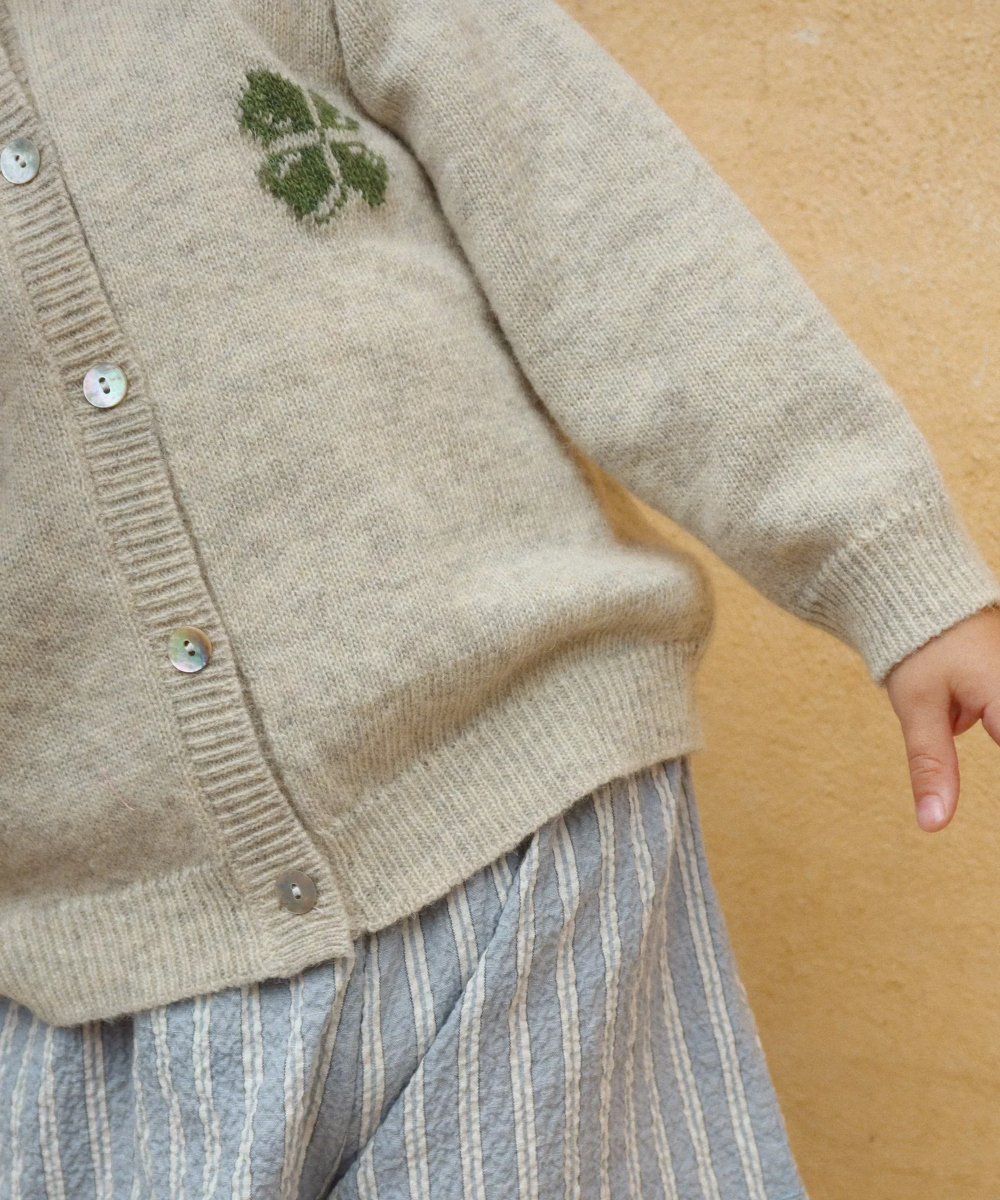 Konges Sløjd Billi Knit Cardigan Offwhite Melange Kløver - Bilde 4