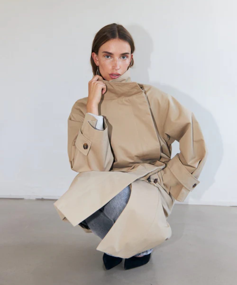 Lollys Laundry Russi Long Kåpe Beige - Bilde 5