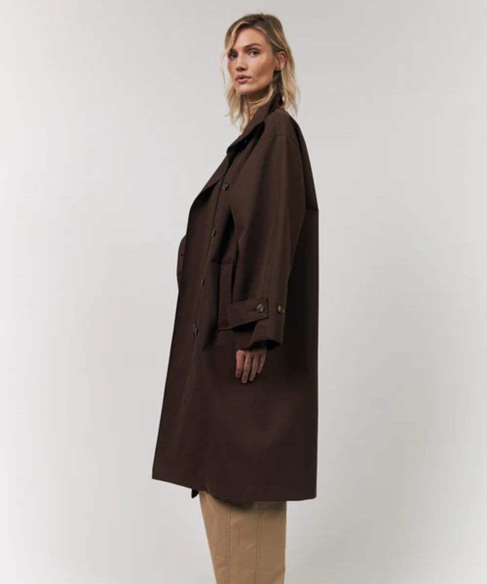 Lollys Laundry Russi Long Kåpe Dark Mocca - Bilde 5