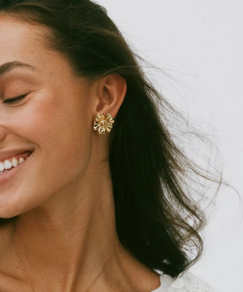 Edblad Floral Studs L Gold