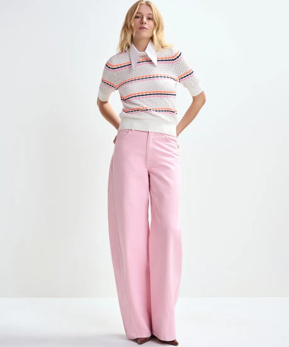 Essentiel Antwerp Joep Barrel Leg Denim Bukse Rosa