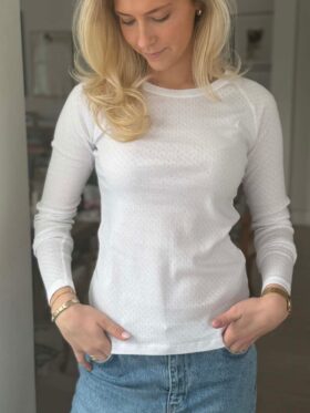 basic apparel Arense LS T-skjorte Hvit