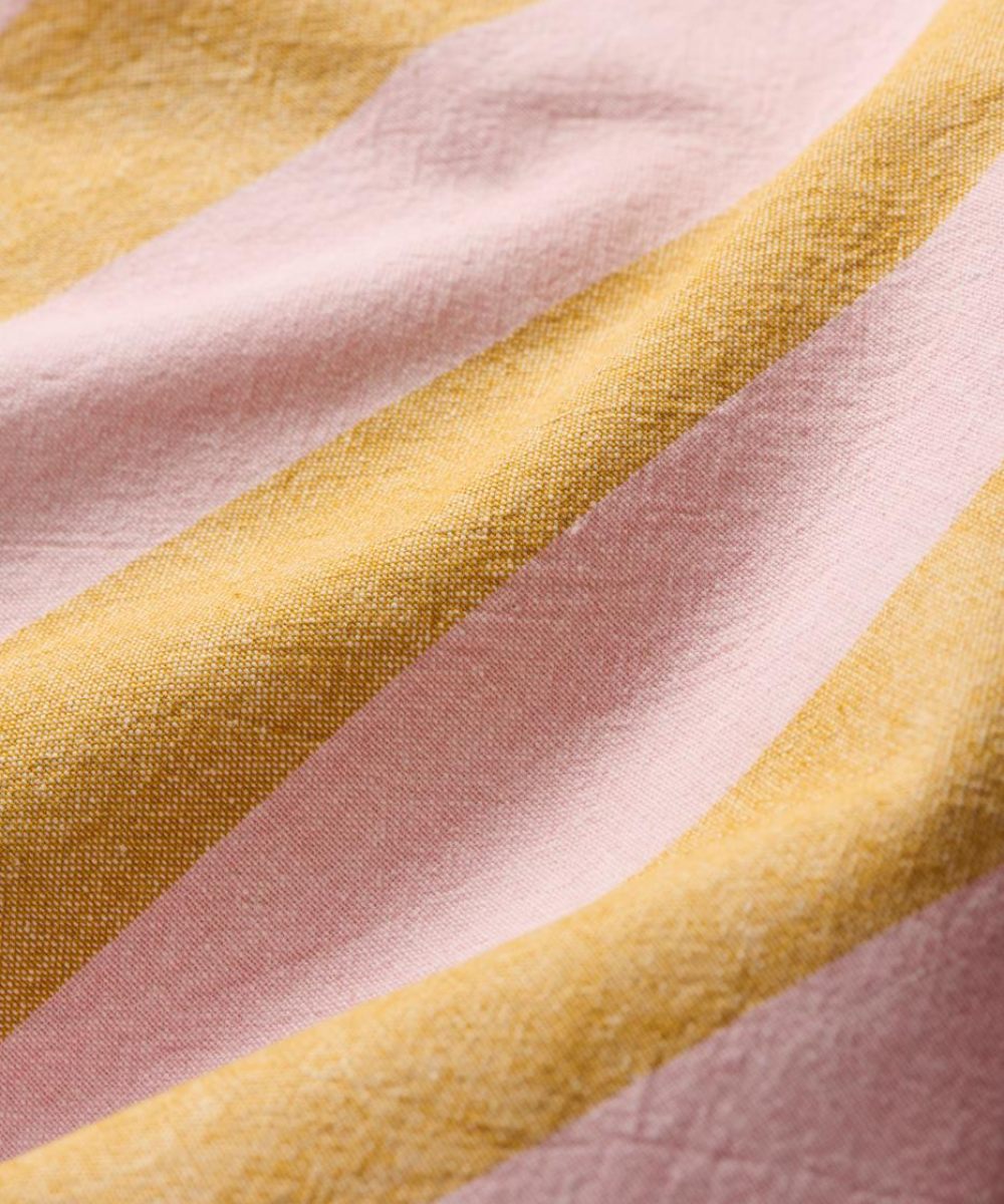 Ib Laursen Kjøkkenhåndkle Linus Striper Rosa Sennepgul