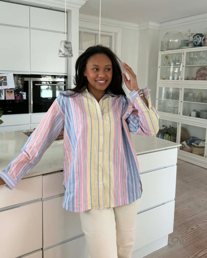 BY IDA Charlie Oversize Stripe Skjorte Multi Onesize