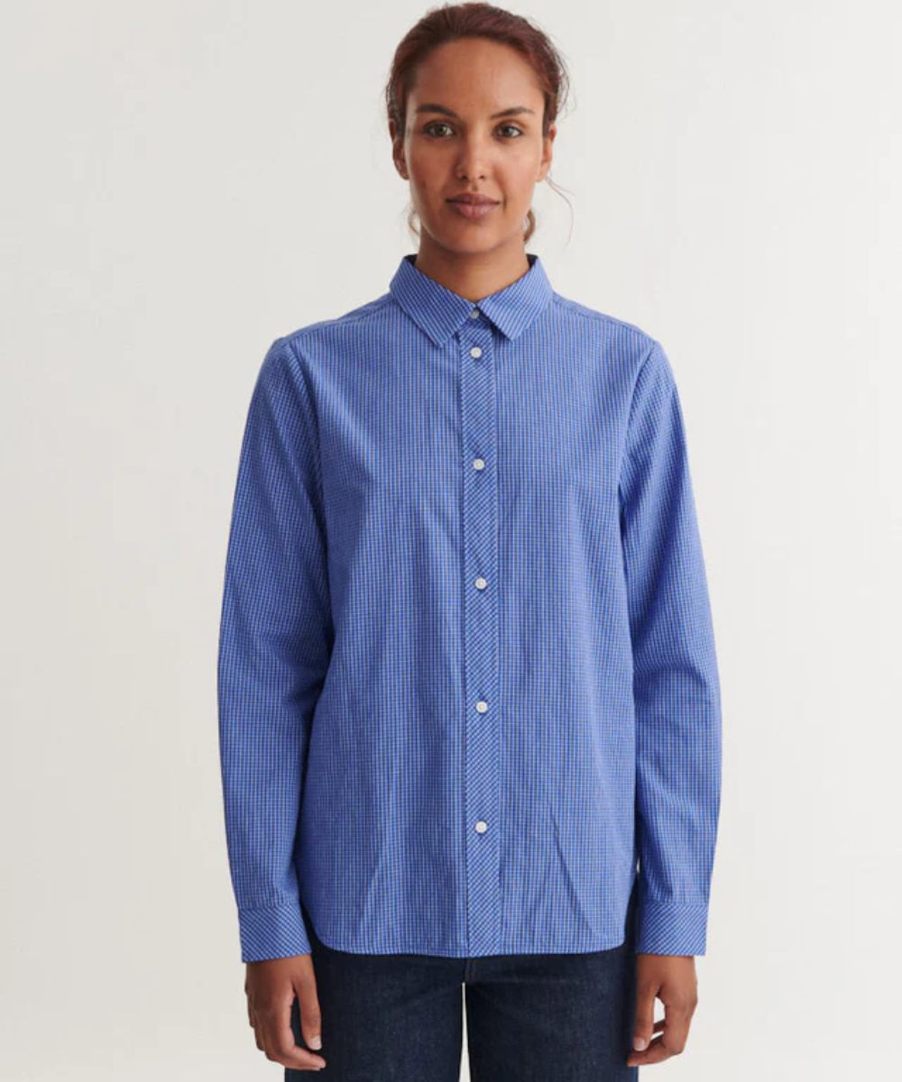 basic apparel Chane Skjorte Blå