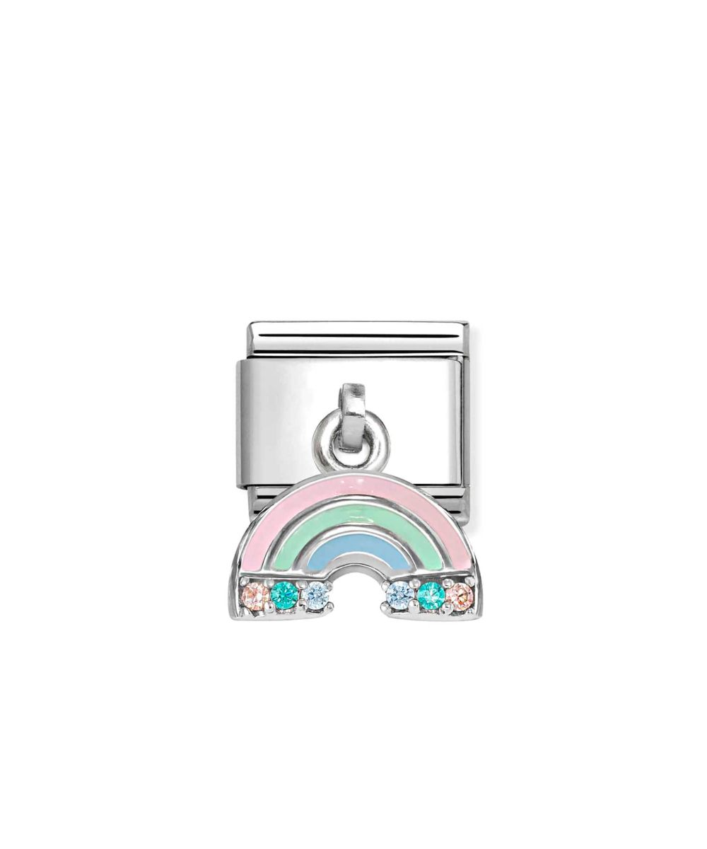 NOMINATION Charm Links Regnbue Sølv Zirkon Multi