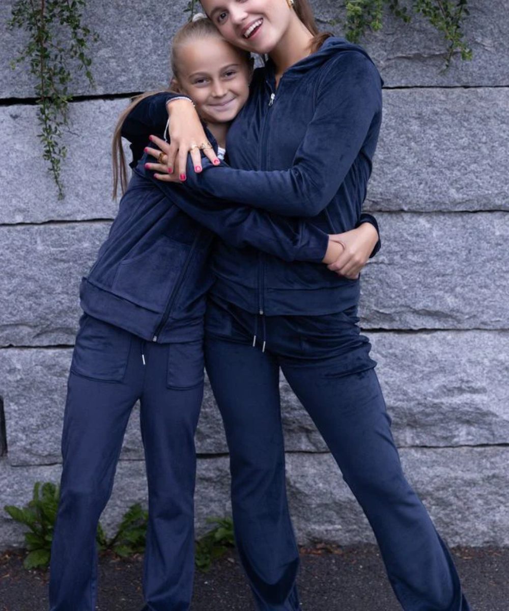 Vilje & Ve Hermine Velour Bukse Midnight Navy